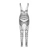 Passion - Bs 102 Bodystocking Blanc Taille Unique